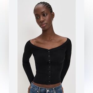 Abercrombie & Fitch Black Long Sleeve Top